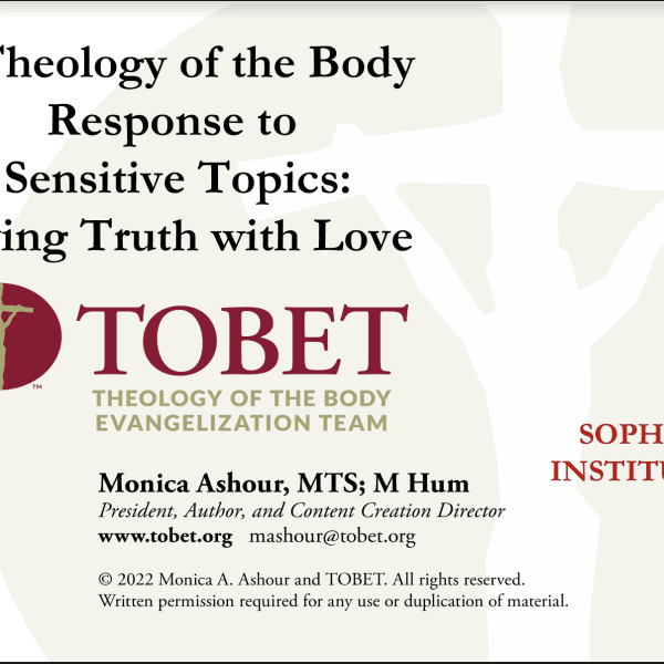 Sophia Institute Talks Manchester March 2024: 2 Slideshows by TOBET